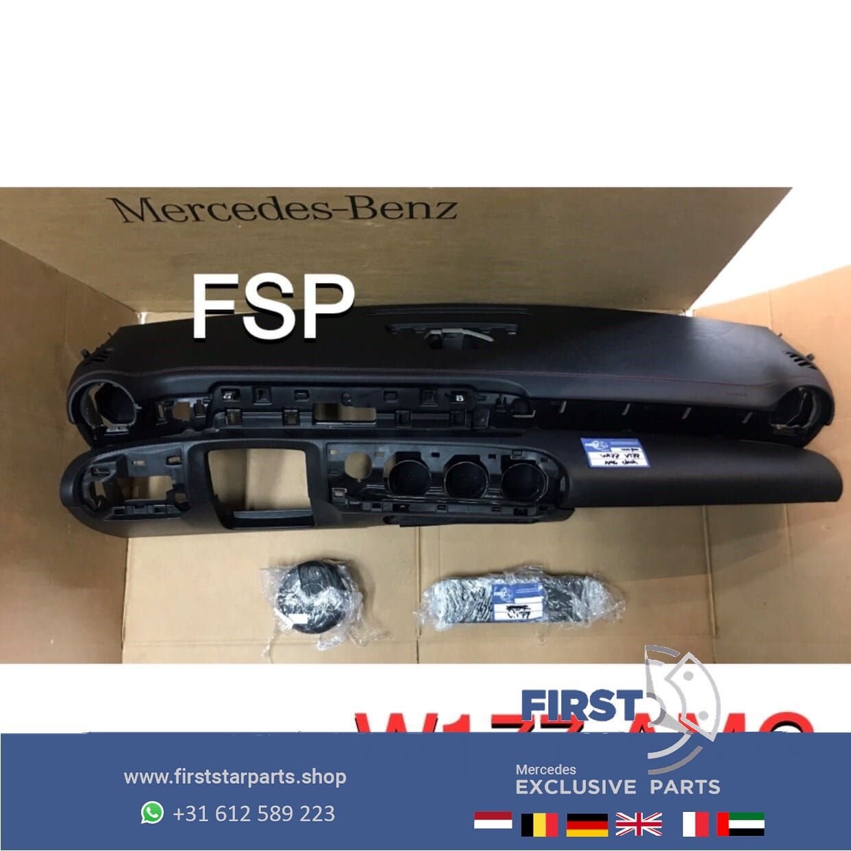 W177 W118 ZWART DASHBOARD AIRBAG SET Mercedes A CLA KLASSE 2, Auto-onderdelen, Gebruikt, -, Ophalen of Verzenden, -