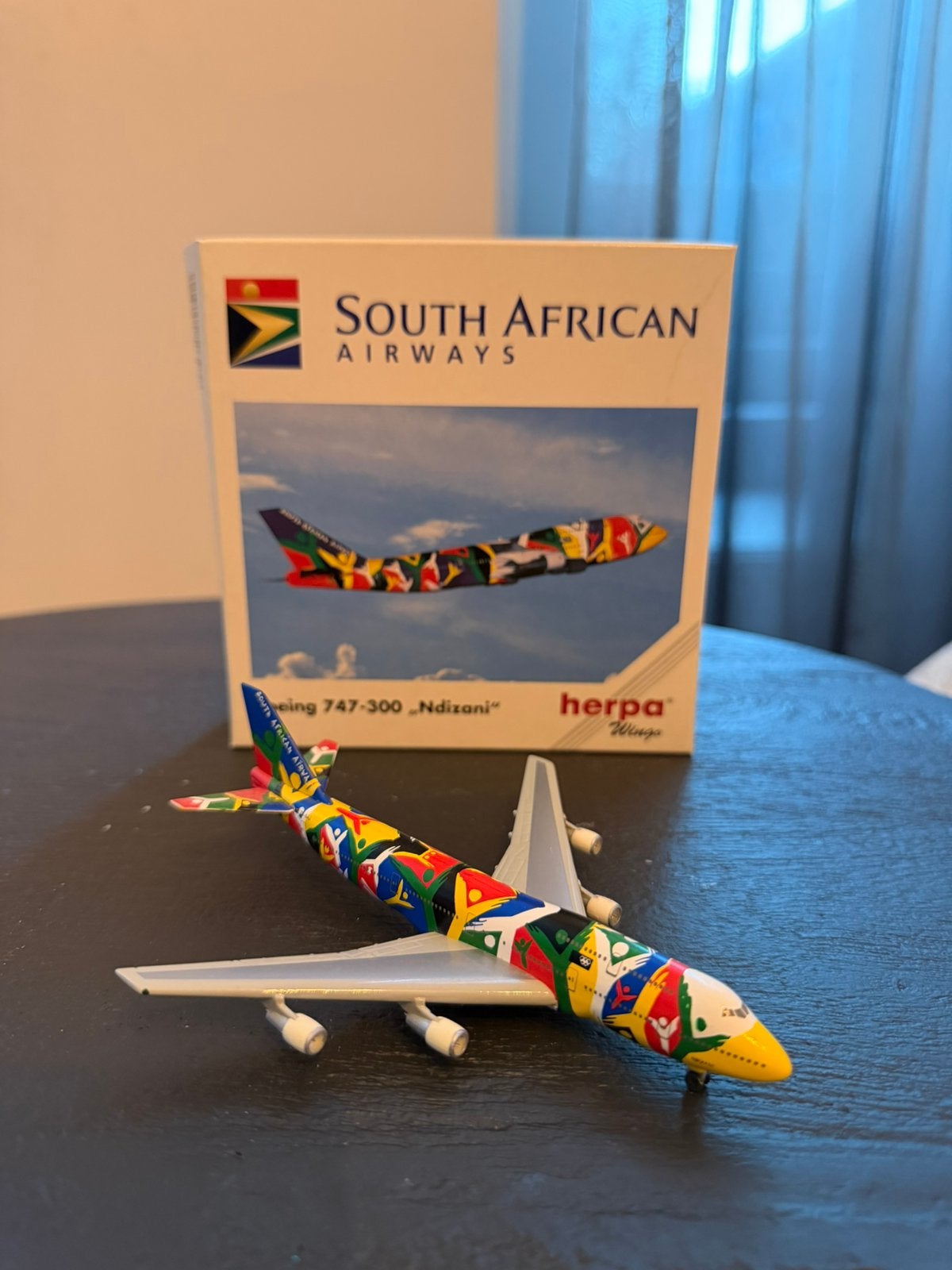 Herpa Wings 1:500 — South African Airways Boeing 747-300, Verzamelen, Ophalen of Verzenden, Zo goed als nieuw, Schaalmodel