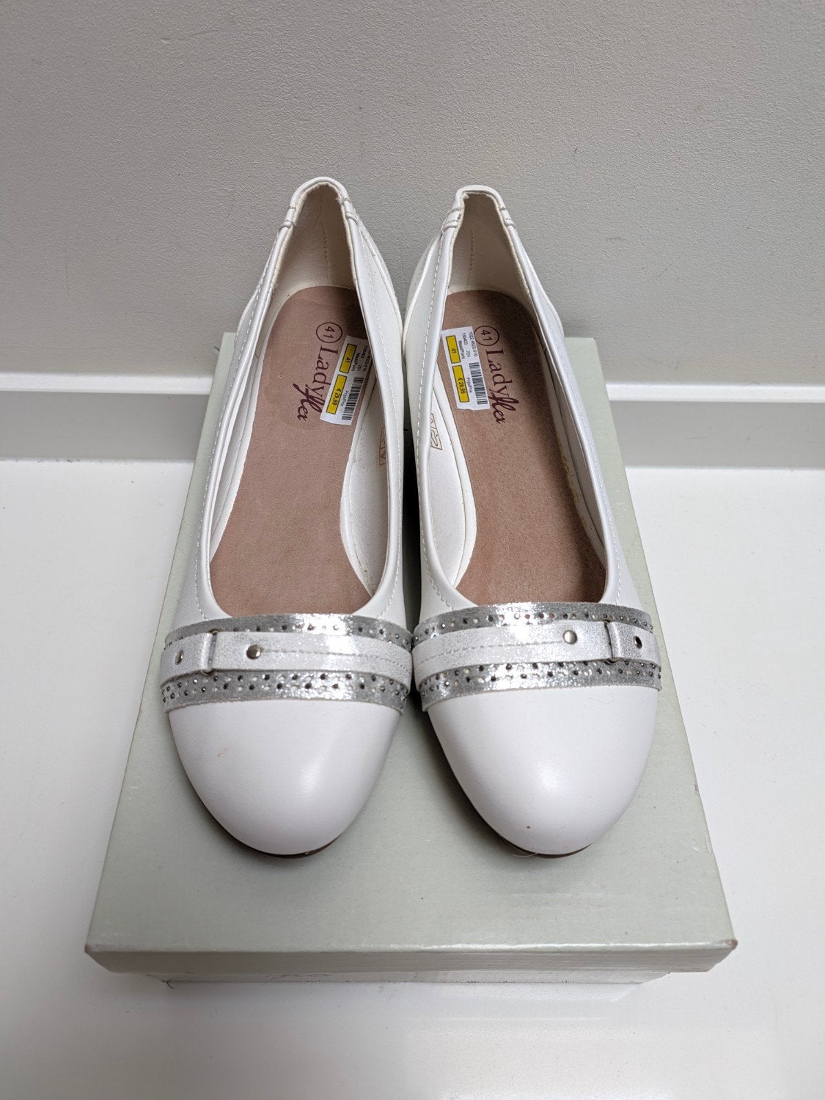 Nieuwe witte Ladyflex schoenen met sleehak - Maat 41, Kleding | Dames, Schoenen met lage hakken, Wit, Ladyflex, Nieuw
