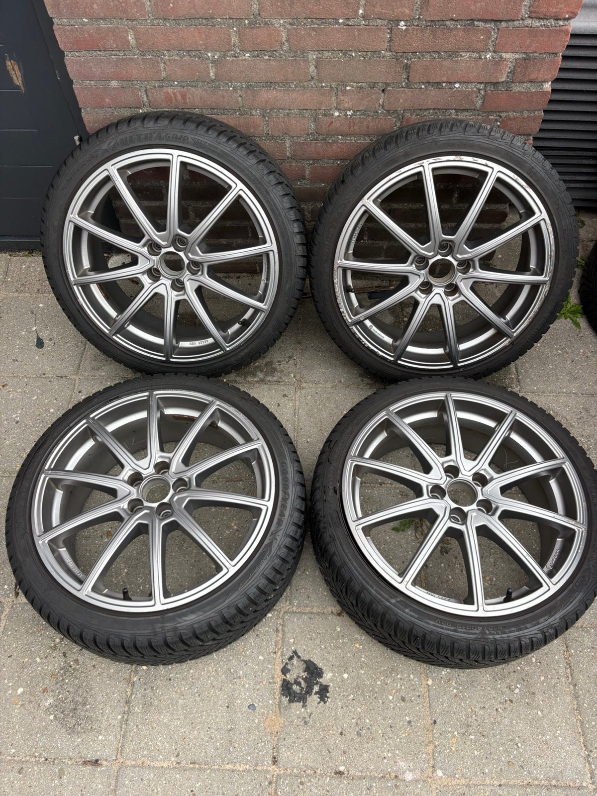 18 inch 5x100 Brock velgen met goede banden, Ophalen, 18 inch, Banden en Velgen, Winterbanden