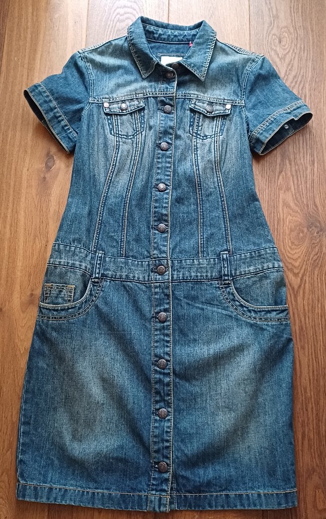 Spijkerjurk Esprit 36 38 Blauw Spijker Jurk  ( Jool ), Zo goed als nieuw, Knielengte, Maat 36 (S), Esprit