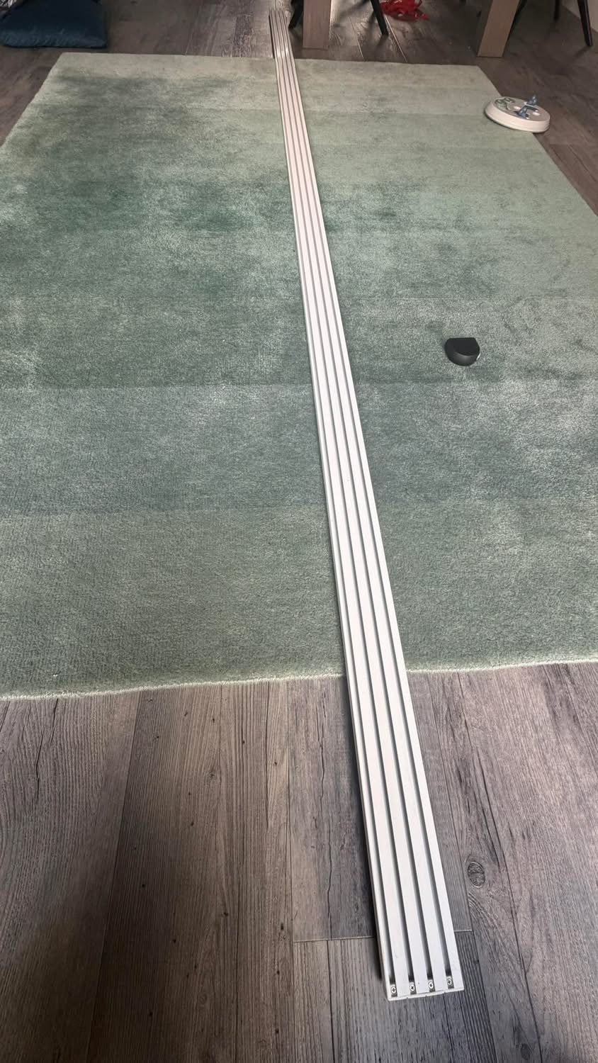 Gordijnrail 340cm, Ophalen, Gebruikt, Plinten