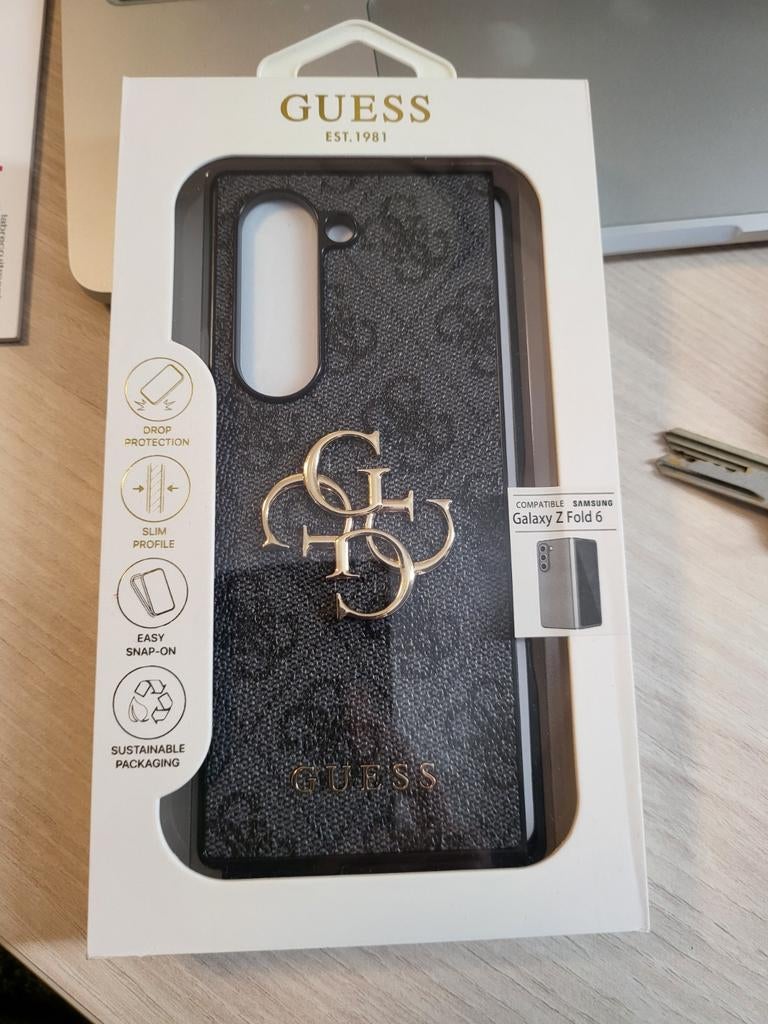 Guess Hoesje voor Samsung Galaxy Z Fold 6 - Zwart, Ophalen of Verzenden, Nieuw, Overige modellen, Hoesje of Tasje