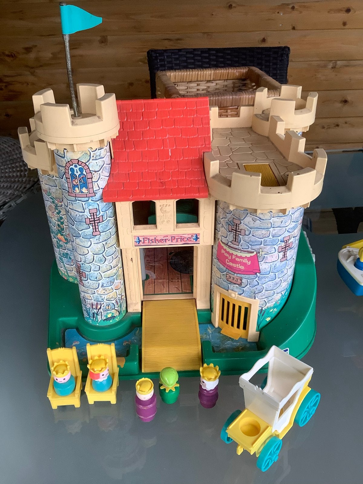 Vintage Fisher-Price Kasteel Speelset met Figuren nr.993, Ophalen of Verzenden, Gebruikt, Speelset