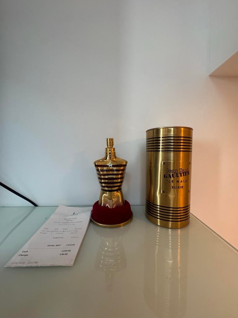 Jean Paul Gaultier Le Male Elixir Parfum 125ml, Sieraden, Tassen en Uiterlijk, Verzenden, Zo goed als nieuw