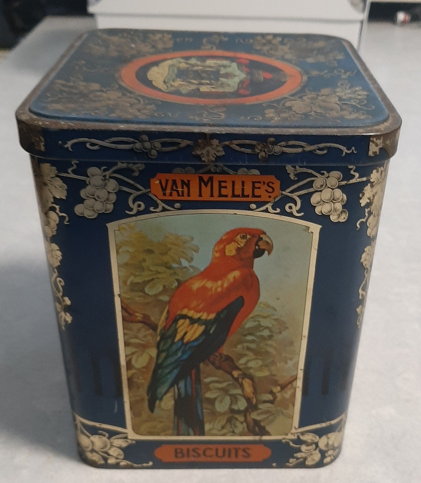 antiek van Melle biscuitblik, Ophalen of Verzenden, Gebruikt, Overige
