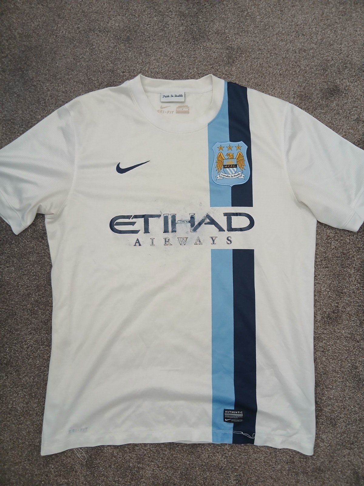 Manchester City Thuisshirt 2012-2013 (Nike), Wit, Nike, Overige maten, Ophalen of Verzenden