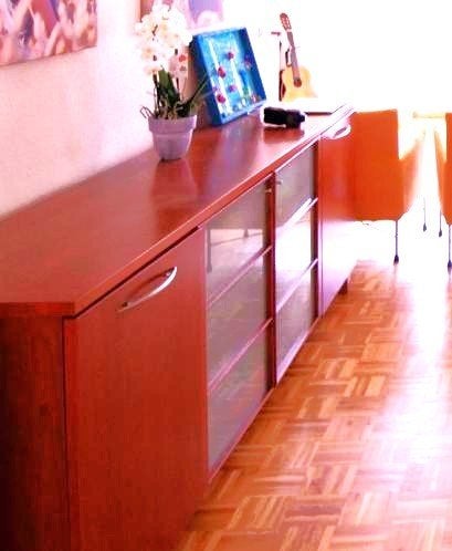 Dressoir kersenhout, Ophalen, Gebruikt, Met deur(en), 200 cm of meer