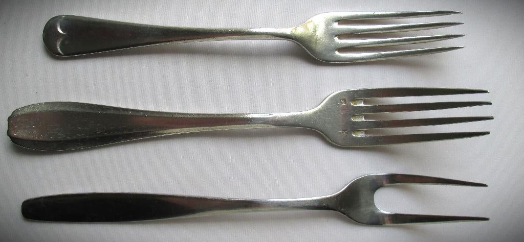 Zilver kleur Vorken antiek~S&B uit GB~Keltum Durfine, Ophalen of Verzenden