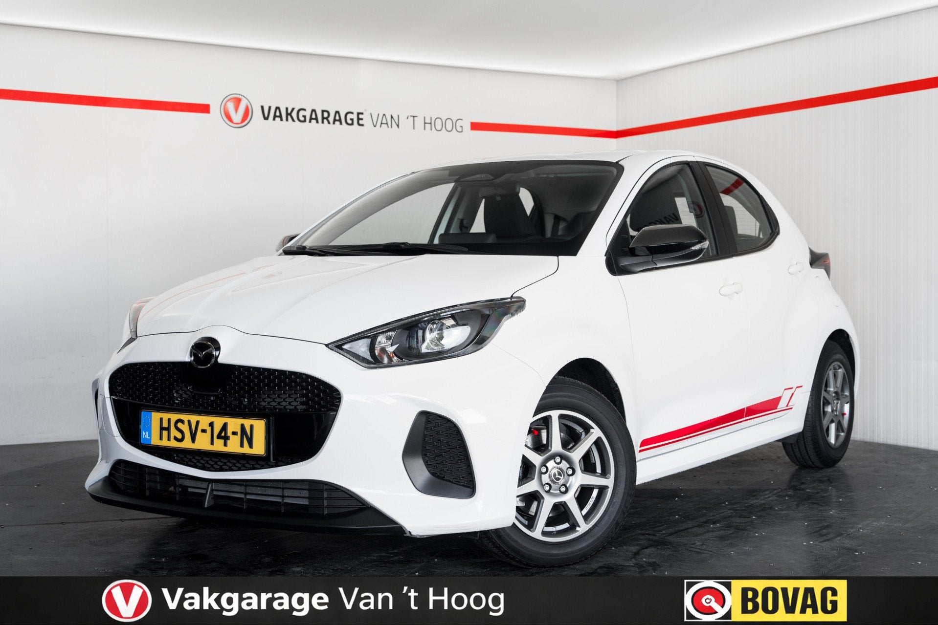 Mazda 2 Hybrid 1.5 Prime-line Adapt.cruise|Camera|Applecarpl, Auto's, Gebruikt, Start-stop-systeem, Wit, Bedrijf