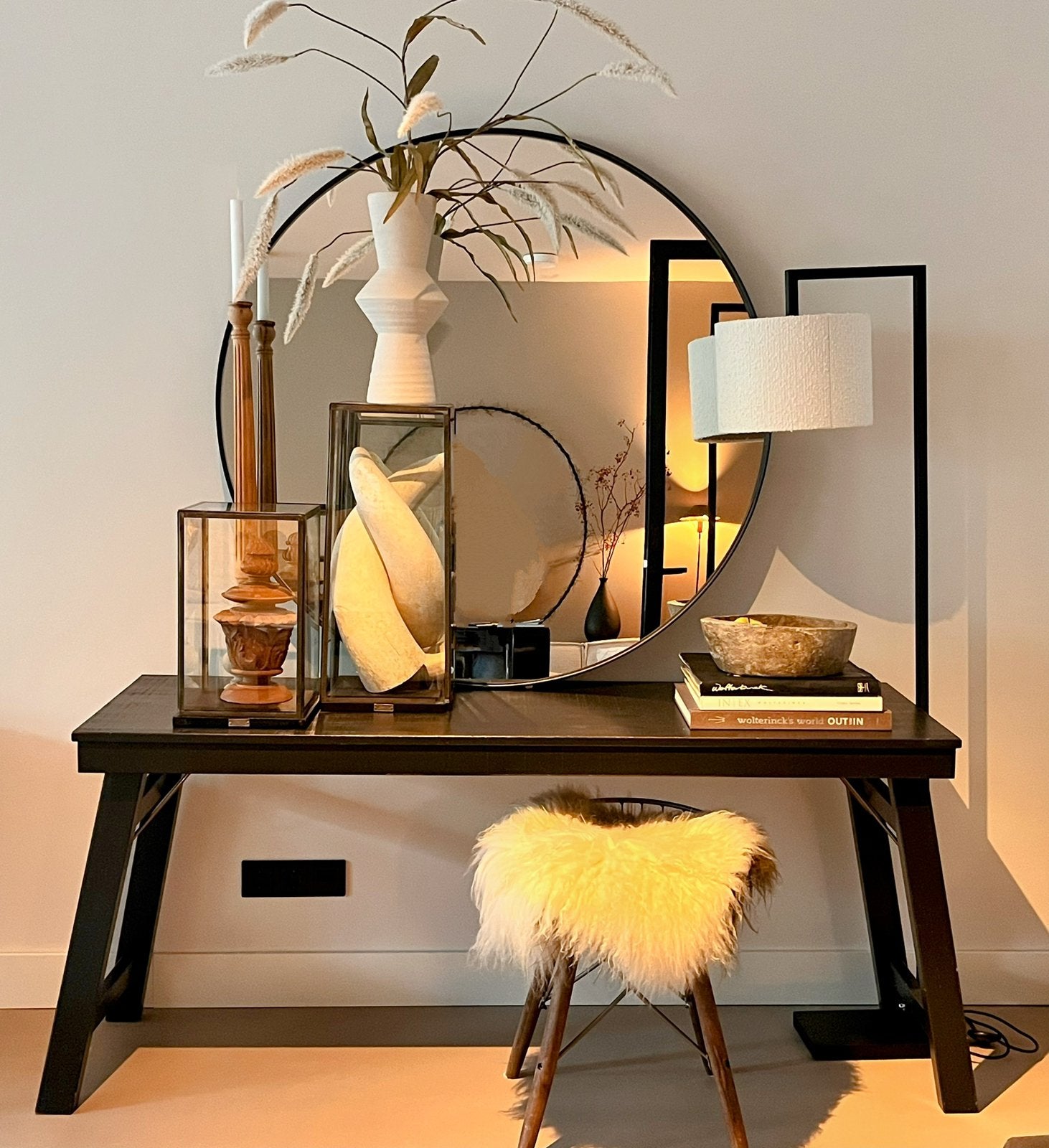 Zwarte sidetable / eettafel  160x55cm inklapbaar, Ophalen, Gebruikt, 100 tot 150 cm, Rechthoekig