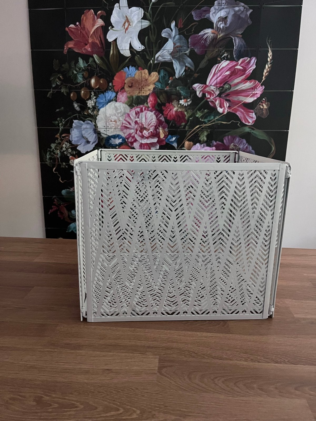 15x Opvouwbaar metalen mandje - 32x26x26 cm, Gebruikt, Mand, Metaal, Rechthoekig