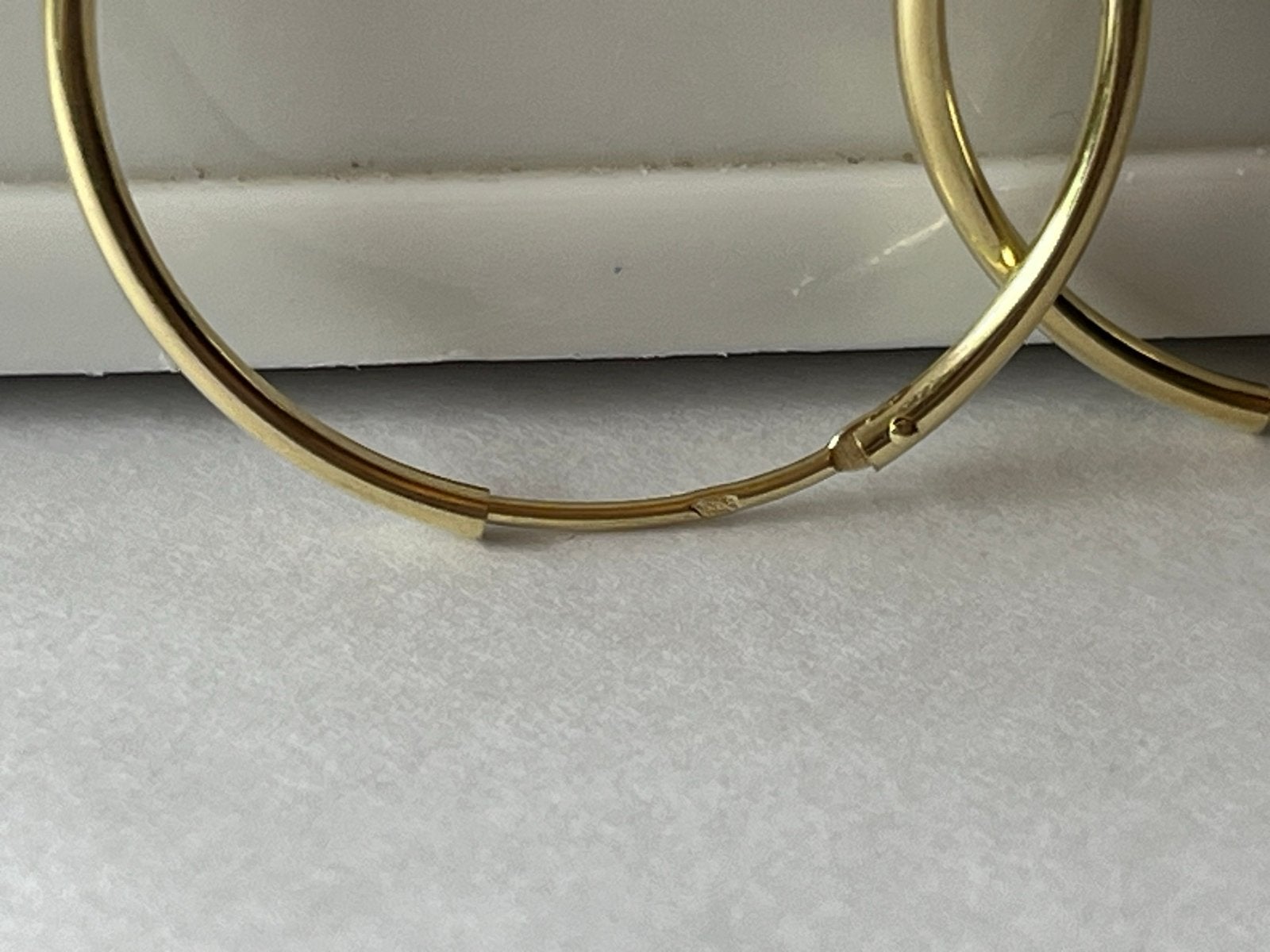 Gouden creolen 14 CT  585, Hangers, Verzenden, Zo goed als nieuw, Goud