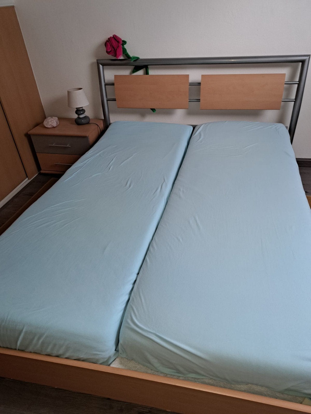 2 persoons ledikant, Ophalen, Gebruikt, Tweepersoons, 160 cm