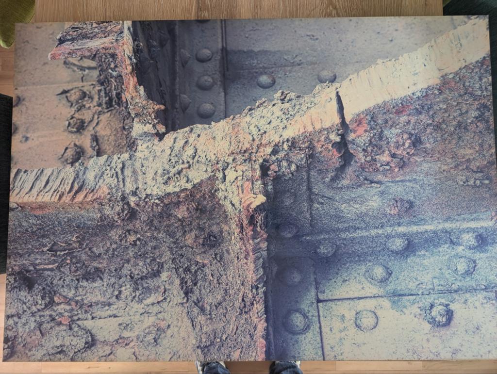 Huib Nederhof- Stuk staal, Ophalen of Verzenden, Zo goed als nieuw, Schilderij, 75 cm of meer