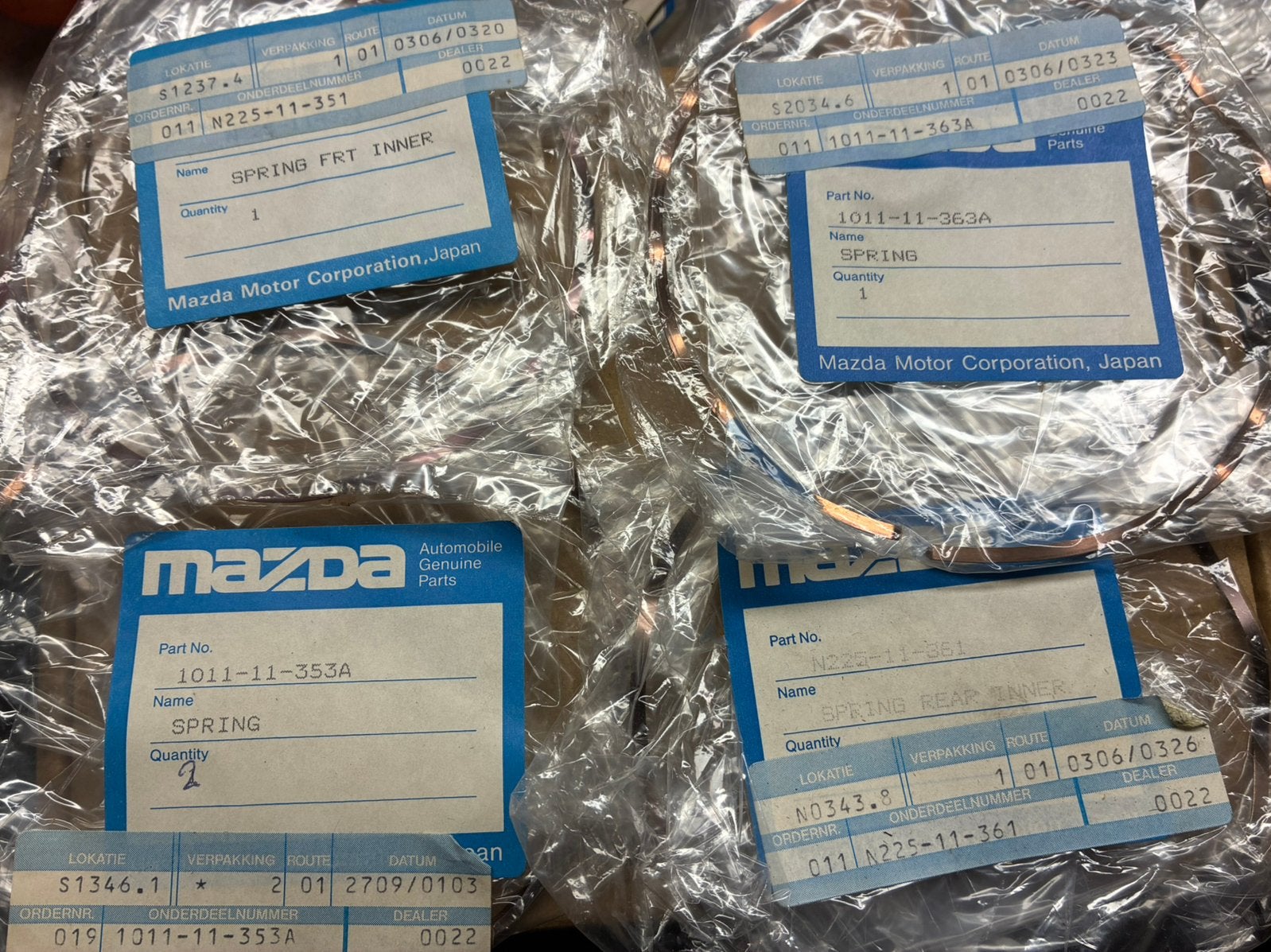 Mazda rx7 rx8 oil control ring spring set 69-11, Auto-onderdelen, Ophalen of Verzenden, Nieuw, Mazda