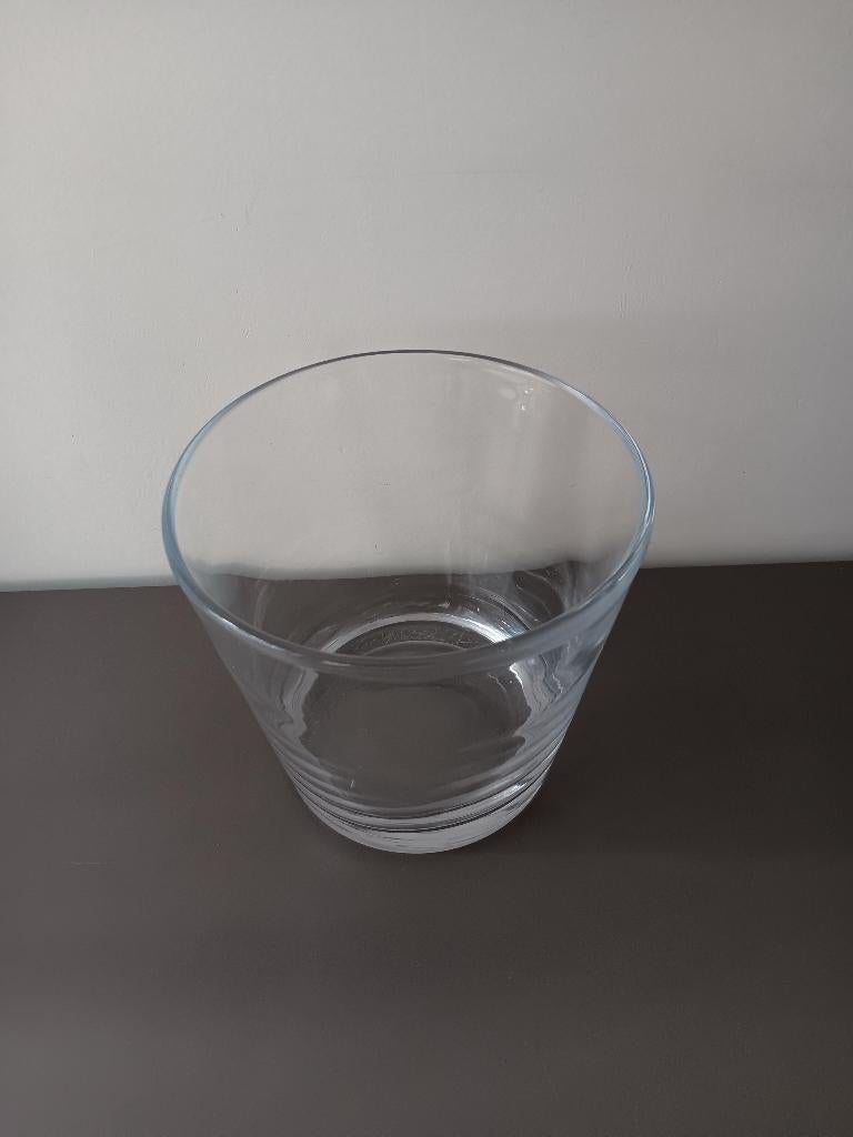 Glazen waxinelichthouder of mini vaasje, Huis en Inrichting, Woonaccessoires | Kandelaars en Kaarsen, Overige materialen, Gebruikt