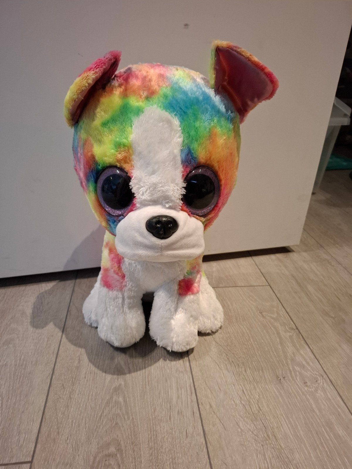 Ty Beanie Boo Isla de Hond - Grote Regenboog Knuffel, Gebruikt, Met label, Middelgroot (20 tot 80 cm), Meerkleurig