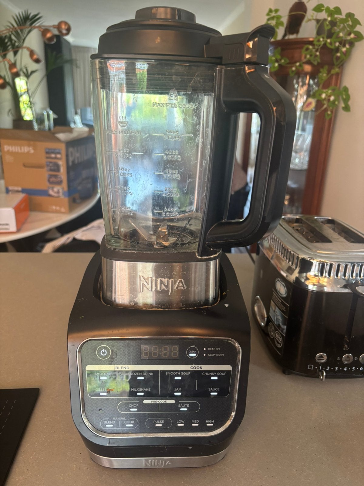 Ninja blender / soep maker, 4 liter of meer, Ophalen of Verzenden, Zo goed als nieuw, 3 snelheden of meer