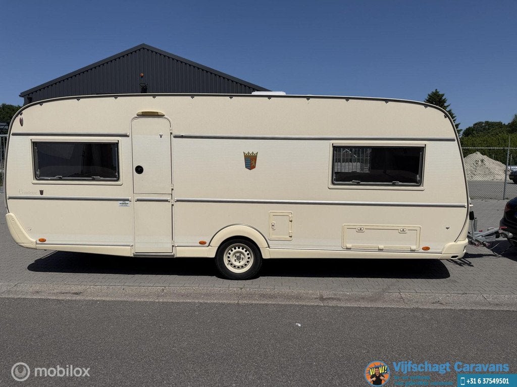 Tabbert Comtesse 560 incl voortent, Caravans en Kamperen, Tabbert, 7 tot 8 meter, Bedrijf, Schokbreker