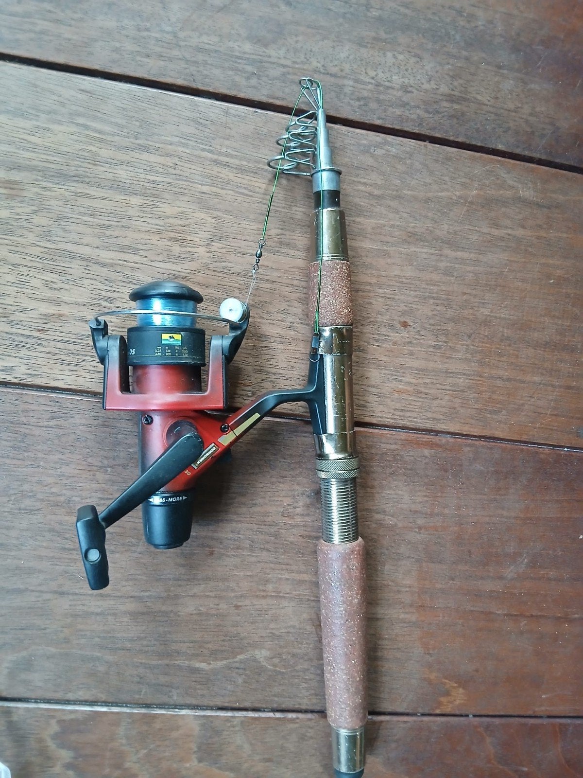Vishengel met molen en kunstaas set, Ophalen of Verzenden, Gebruikt, Werphengel