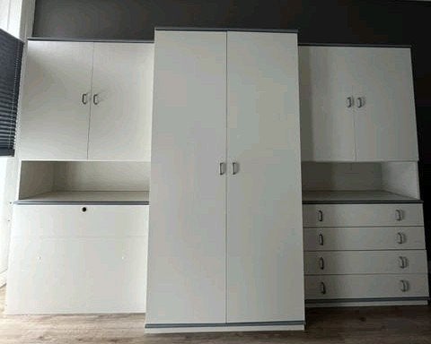 3 kasten | wit | hang/leg | laden/legkast | schoenen/legkast, Ophalen, Gebruikt, Met klep(pen), 50 tot 100 cm