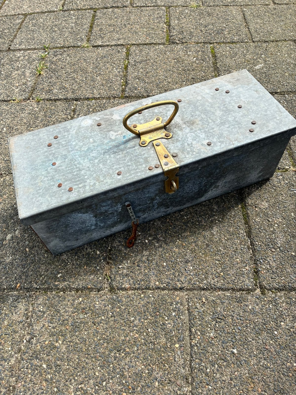 Metalen kist voor bijvoorbeeld gereedschap, Ophalen of Verzenden, Zo goed als nieuw