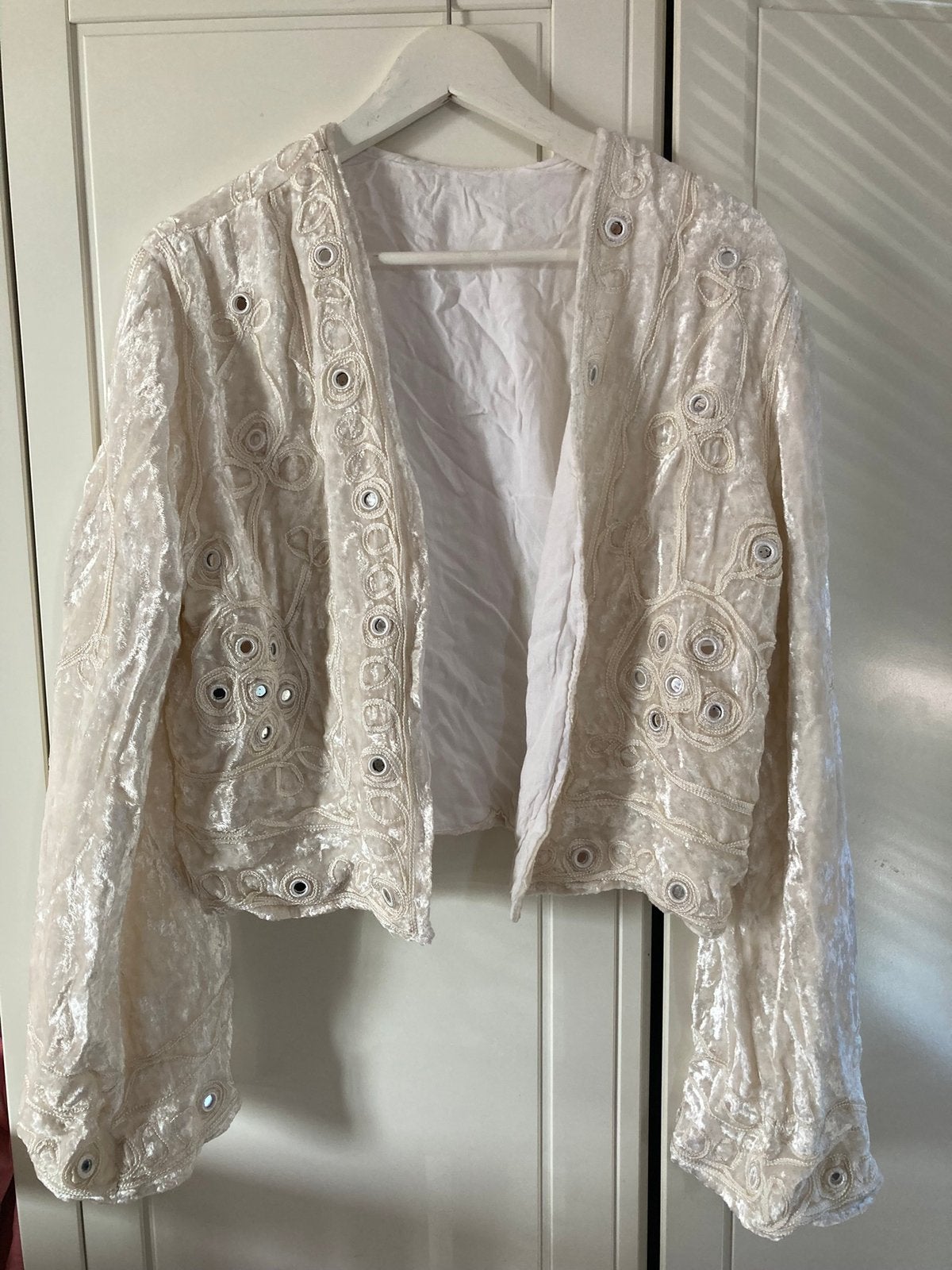 ️Joya’s vida velvet mirror jacket Indian wit fluwelen jas️, Ophalen of Verzenden, Nieuw, Wit