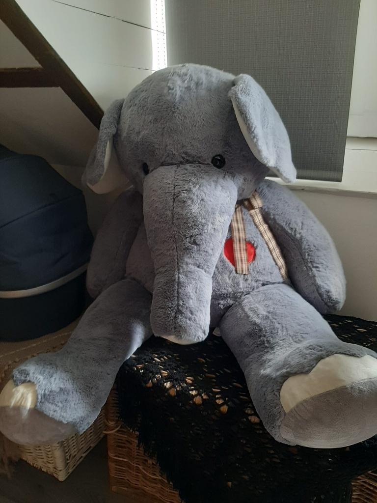 Grote knuffel olifant – collectors item, Ophalen, Overige karakters, Grijs, Zo goed als nieuw
