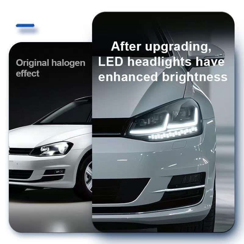 Full Bi-LED koplampen geschikt voor Golf 7 | 12-17 | Black |, Auto diversen, Ophalen of Verzenden