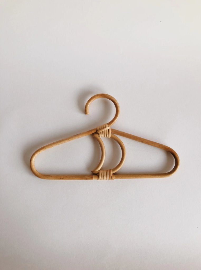 2X ROTAN KINDER KLEDINGHANGER MAAN (NIEUW), -, -, Overige typen, Nieuw
