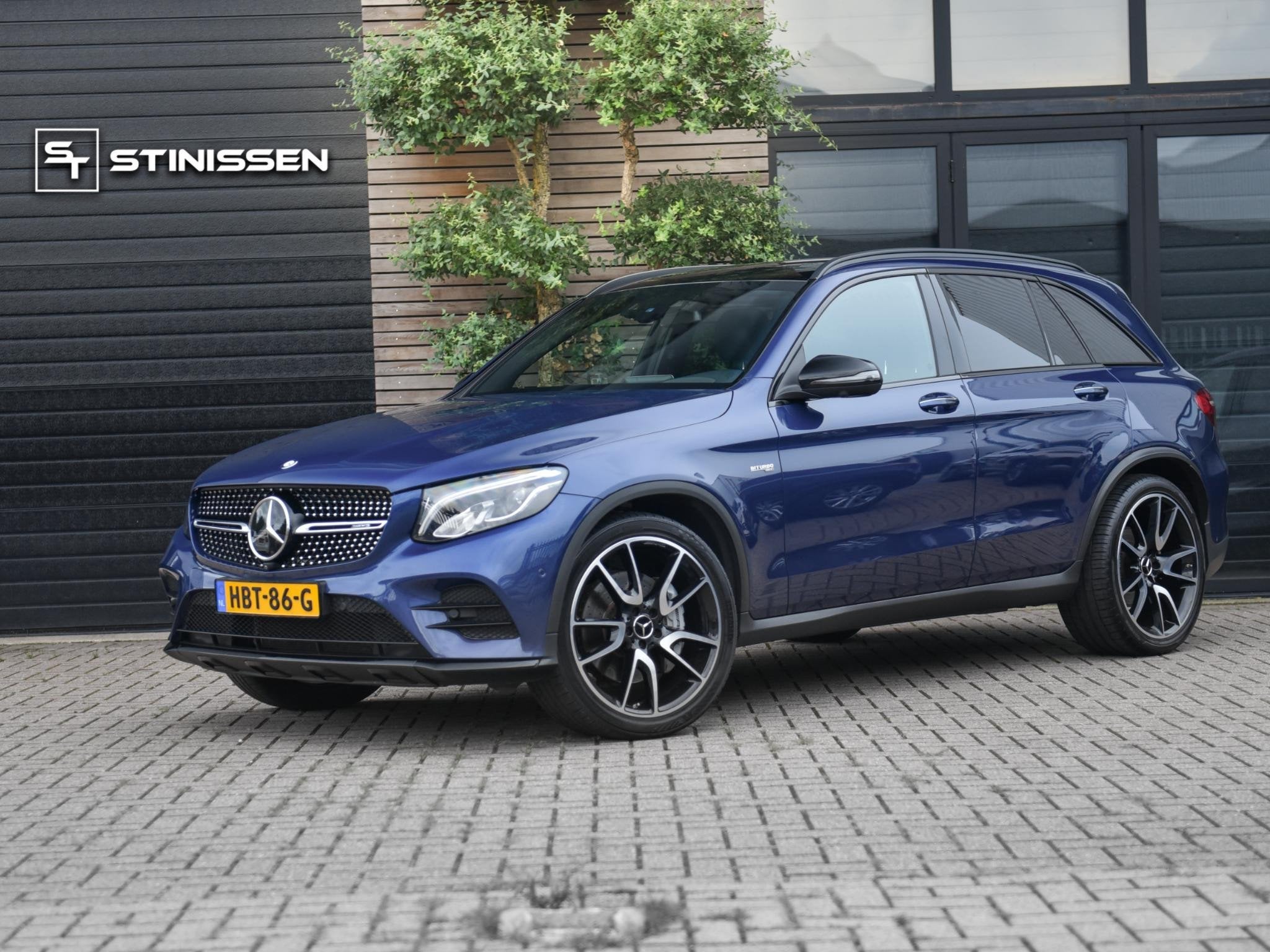 Mercedes-Benz GLC-klasse AMG 43 4MATIC Panoramadak ACC Camer, Automaat, Gebruikt, 367 pk, Blauw