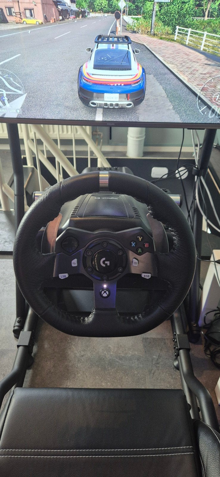 Logitech G920 Driving Force racestuur met pedalen en shifter, Racestuur, Gebruikt, Xbox, Force feedback