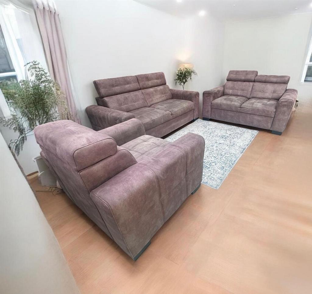 Complete 3-delige Zetelset: 3-zits, 2-zits en 1Zits, Huis en Inrichting, Ophalen of Verzenden, Zo goed als nieuw, Stof