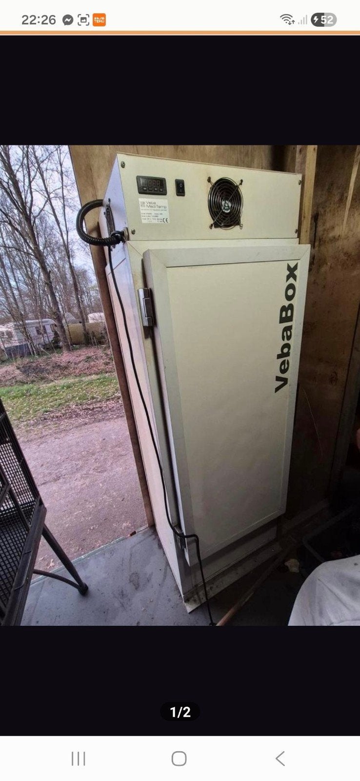 VebaBox Meditemp Koelkast 12V/220V - Nauwkeurige Temperatuur, Ophalen, 160 cm of meer, Minder dan 75 liter, 45 tot 60 cm