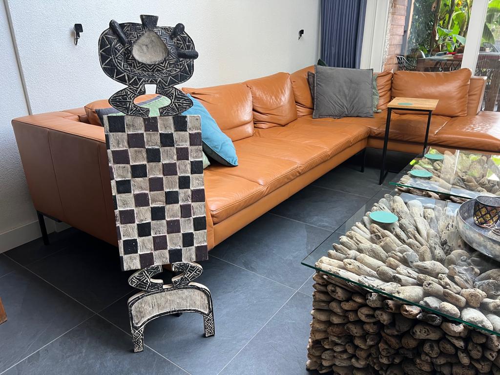 Tiki Art wandpaneel houtsnijwerk Indonesie zwaar 110 cm, Verburgt Vintage, Oosters, 110 cm, Hout