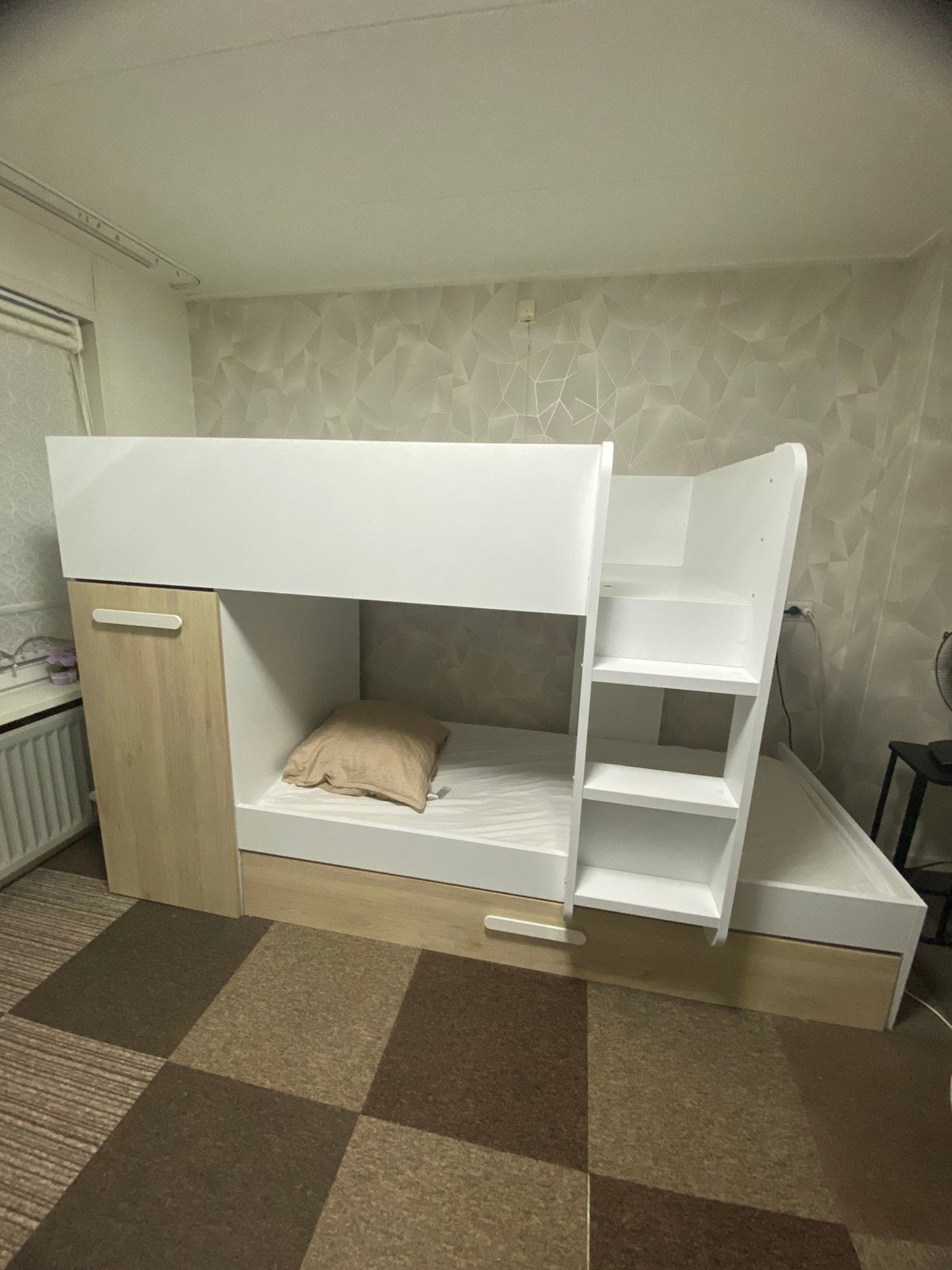 3 persoons bed afmetingen: breedte 242 cm hoogte 150cm, Ophalen, Verstelbaar, Wit, Overige maten