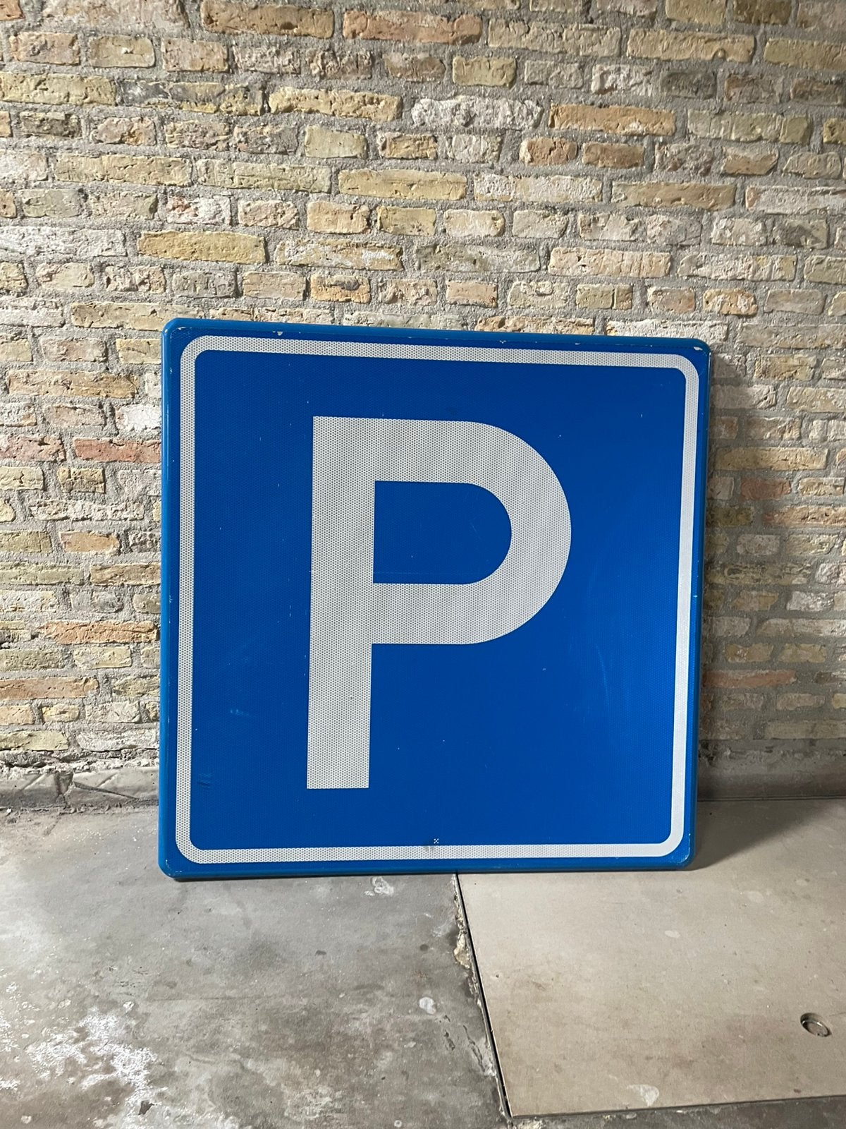 Parkeer verkeersbord, Ophalen, Zo goed als nieuw, Reclamebord