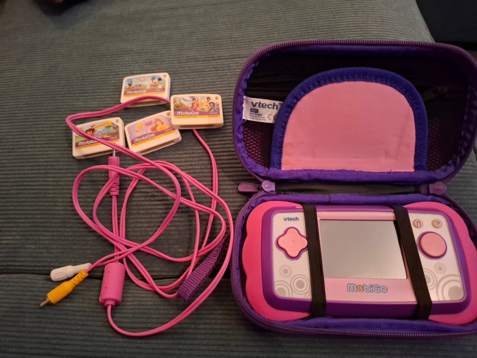 VTech MobiGo met 4 spellen en hoes, Ophalen of Verzenden, Overige merken, Gebruikt