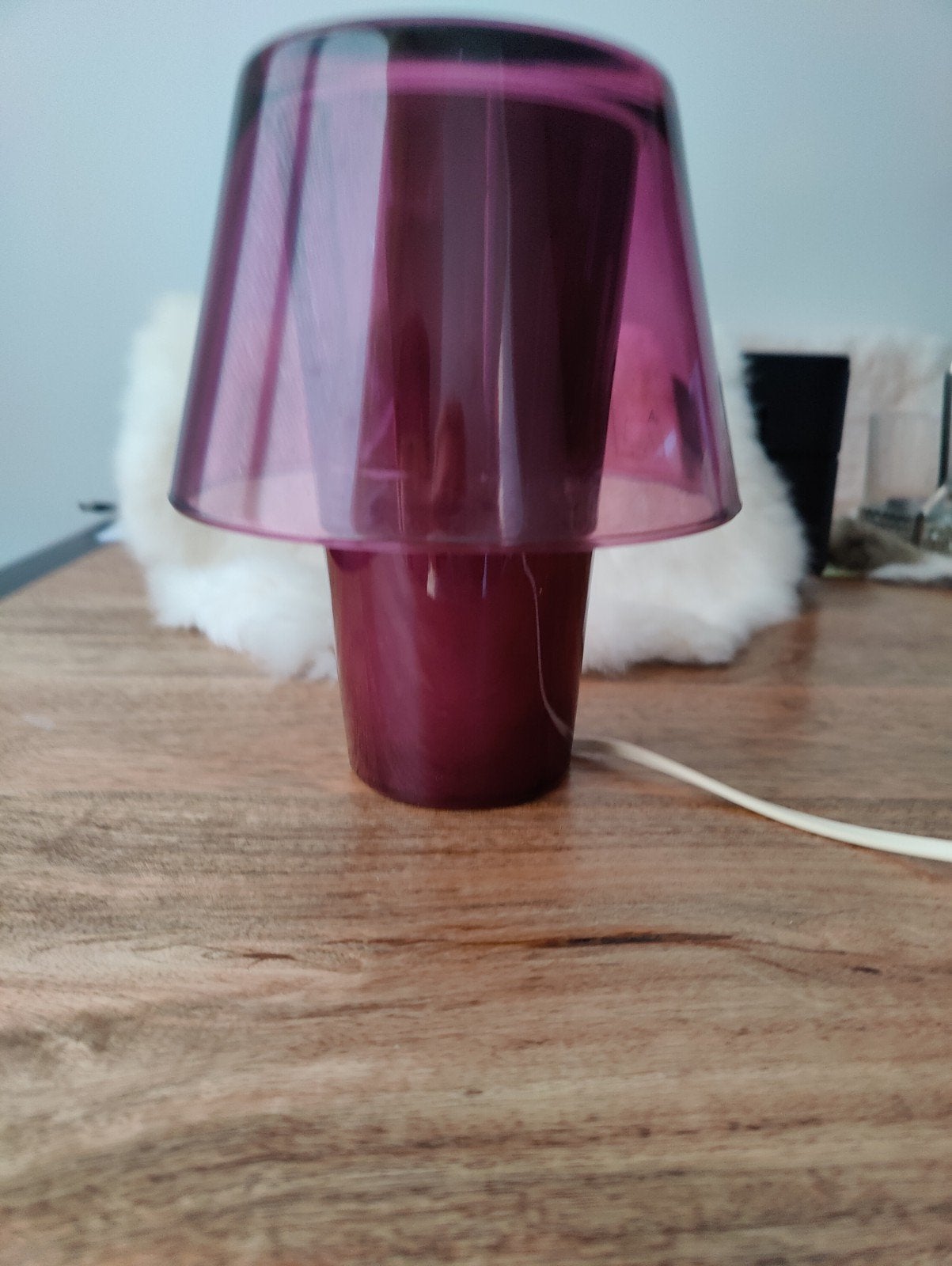 IKEA vintage glazen tafellamp Navik van Helène Svensson, Antiek en Kunst, Ophalen of Verzenden
