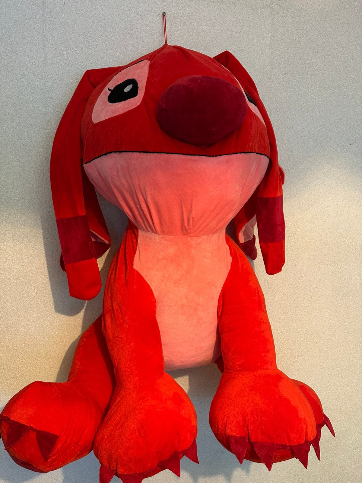 XXL Rode Leroy Knuffel 90-95 cm – Lilo & Stitch, Ophalen, Disney, Overige typen, Zo goed als nieuw