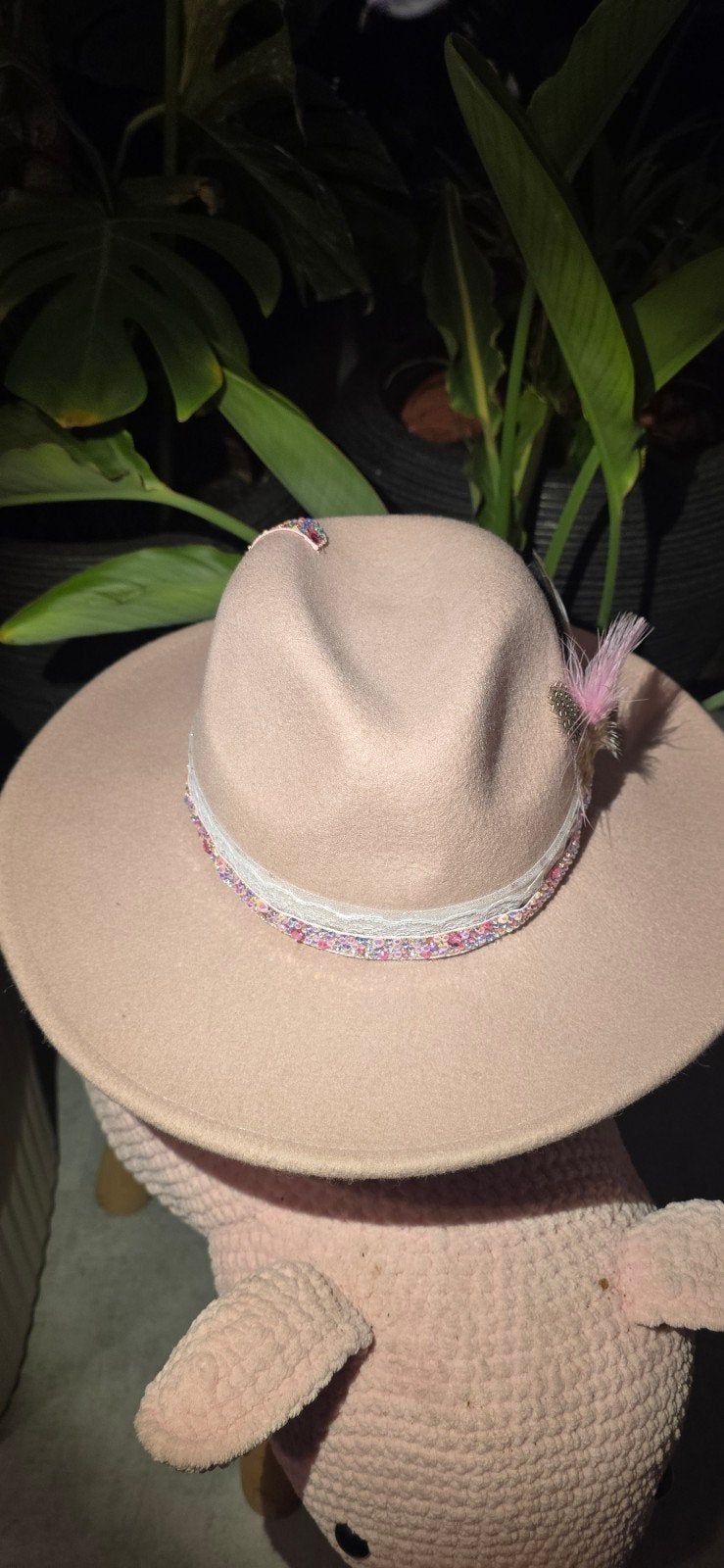 zacht pastel roze cowboy hoed, 55 cm (S, 6⅞ inch) of minder, Hoed, Reversed, Ophalen of Verzenden