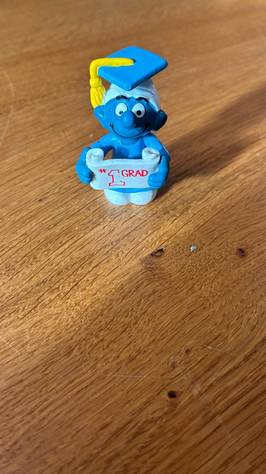 Smurf afstudeerfiguur -, Verzamelen, Ophalen of Verzenden, Gebruikt, Overige Smurfen, Poppetje, Figuurtje of Knuffel