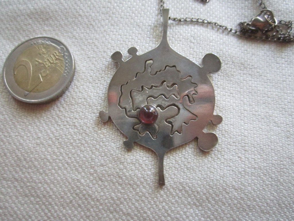 32.Schitterende oude hanger,  zilver 835+makers mark, Sieraden, Tassen en Uiterlijk, Antieke sieraden, Ophalen, Zilver, Hanger