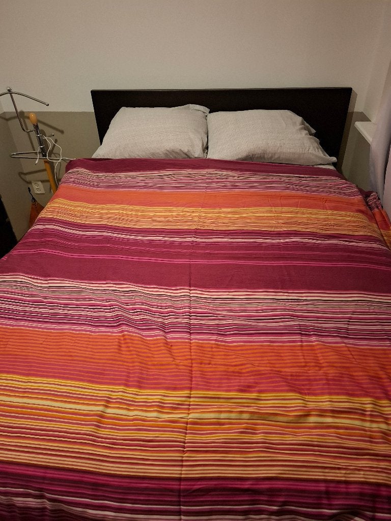 Malm bed zwart (140200), Ophalen, Zwart, Tweepersoons, 140 cm