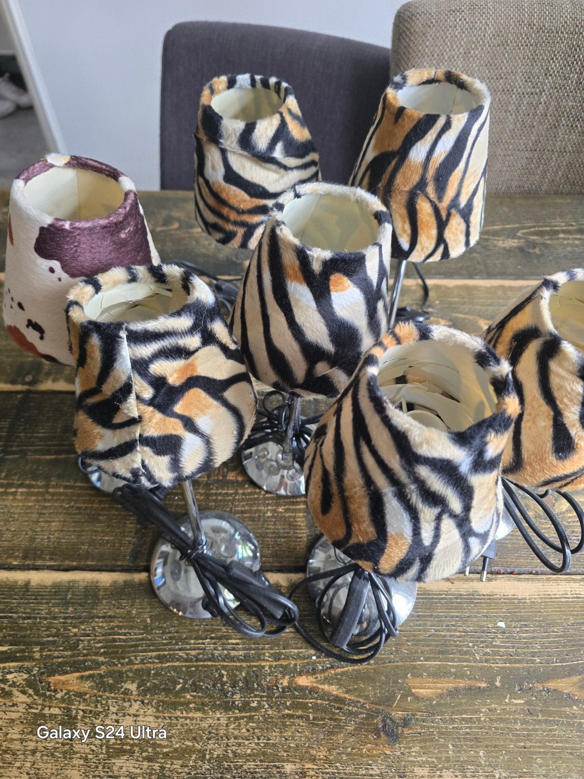 Nachtlampjes met dierenprint - set van 7, Ophalen of Verzenden, Gebruikt