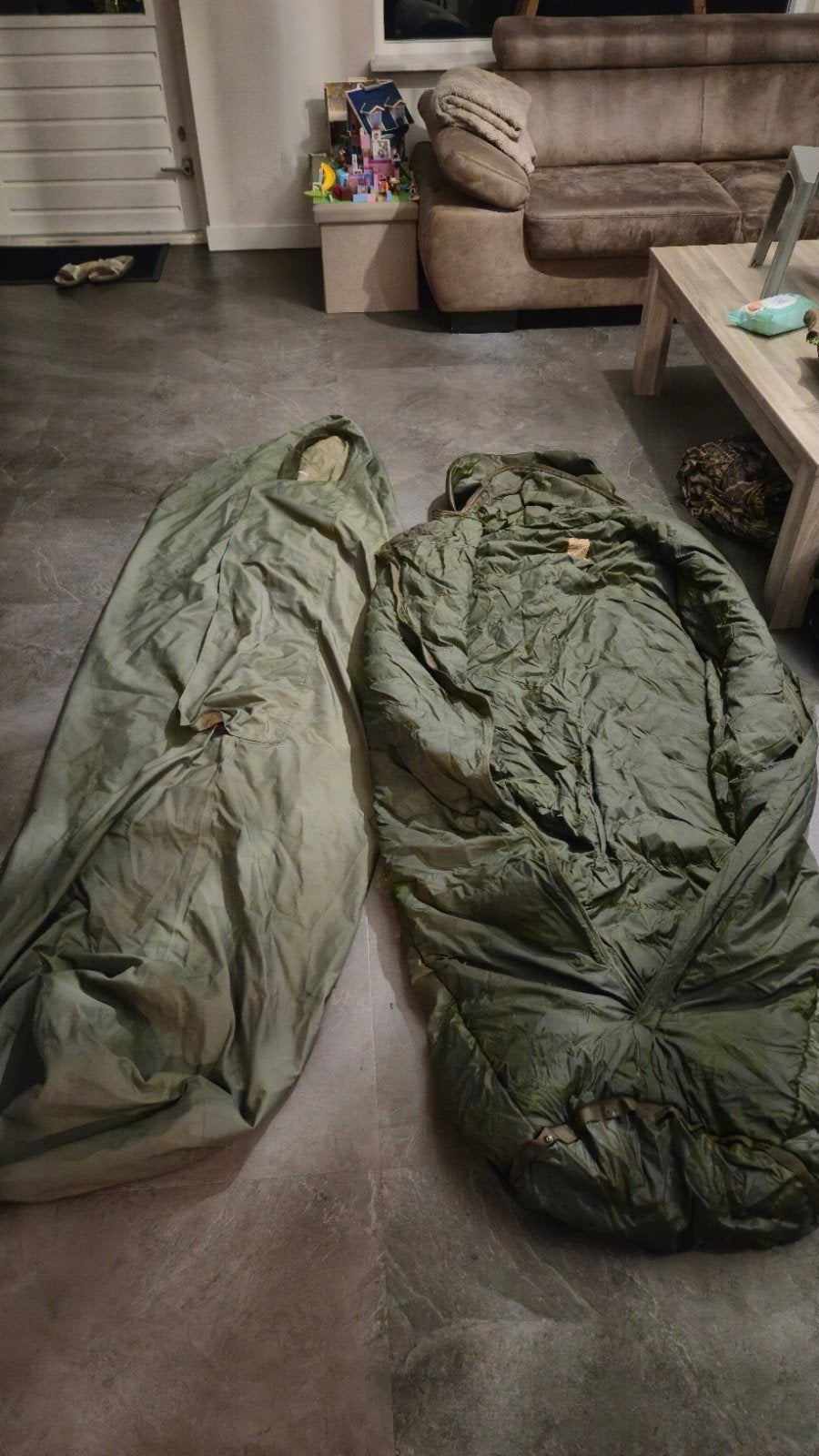 Defensie slaapzak met Gore-Tex hoes – oud type, Ophalen of Verzenden, Gebruikt