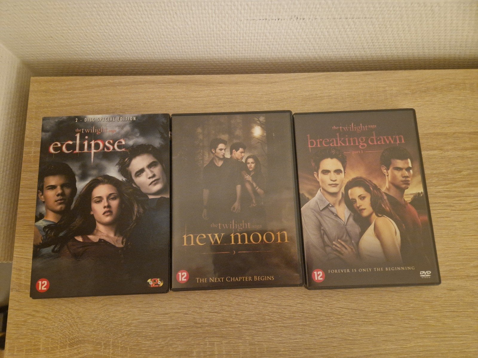 The Twilight Saga: Eclipse, New Moon, Breaking Dawn (DVD), Engels, Ophalen of Verzenden, Zo goed als nieuw, Inclusief doosje