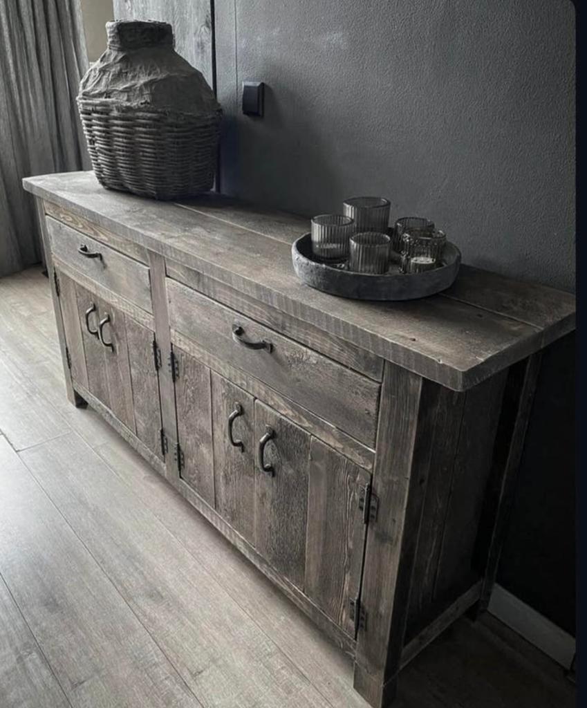 ~Stoer Sober Landelijk Houten Dressoir/Wandkast/Tv-Meubel~, Ophalen of Verzenden, Nieuw