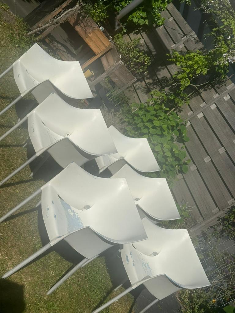 Philippe Starck stoelen, per 6, Ophalen, Gebruikt, Wit, Vijf, Zes of meer stoelen